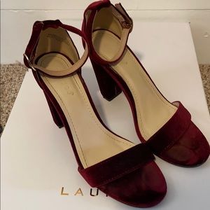 Bamboo Velvet Burgundy Heels